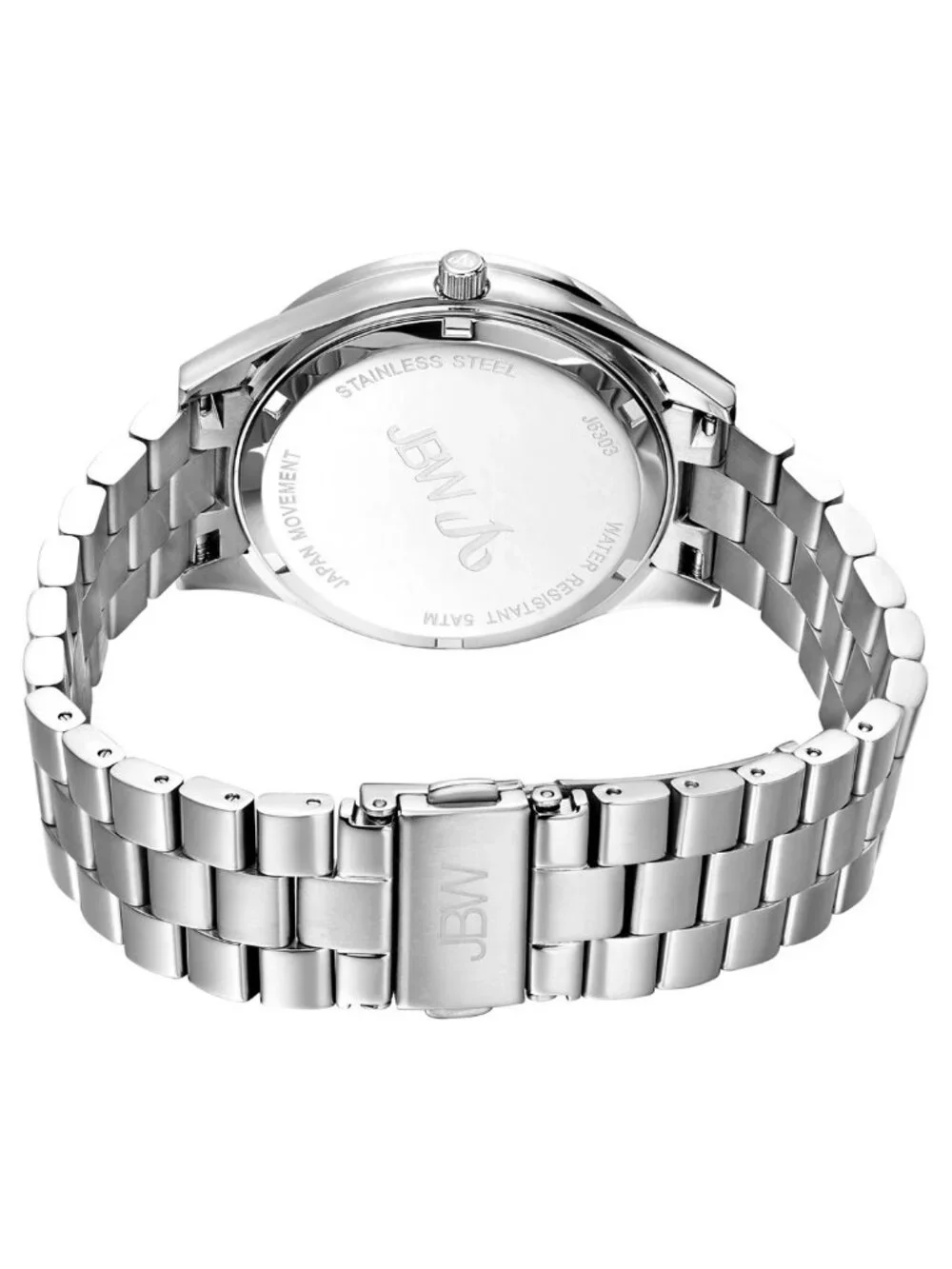 NWT JBW Mondrian Silver Diamond Dial Stainless Steel Ladies Watch